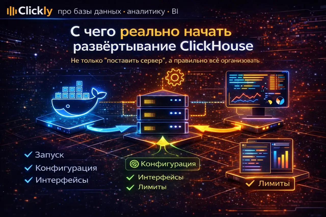 🛠 С чего реально начать развёртывание ClickHouse
🔥 Главная мысль
Поставить ClickHouse — не самая сложная часть | Сетка — социальная сеть от hh.ru