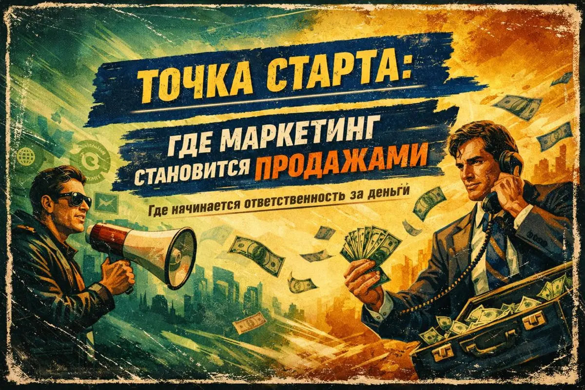 Маркетинг не приносит деньги
И лиды — тоже не деньги.
Деньги появляются в одном месте: когда конкретный человек принимает решение и платит.
Проблема большинства компаний — не в трафике | Сетка — социальная сеть от hh.ru