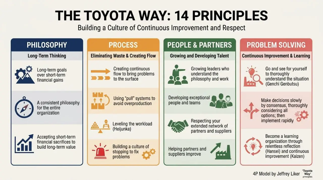 Всем привет. Как вам следующая тема??
Дао Toyota: 14 принципов, которые сделали операционку легендарной | Сетка — социальная сеть от hh.ru