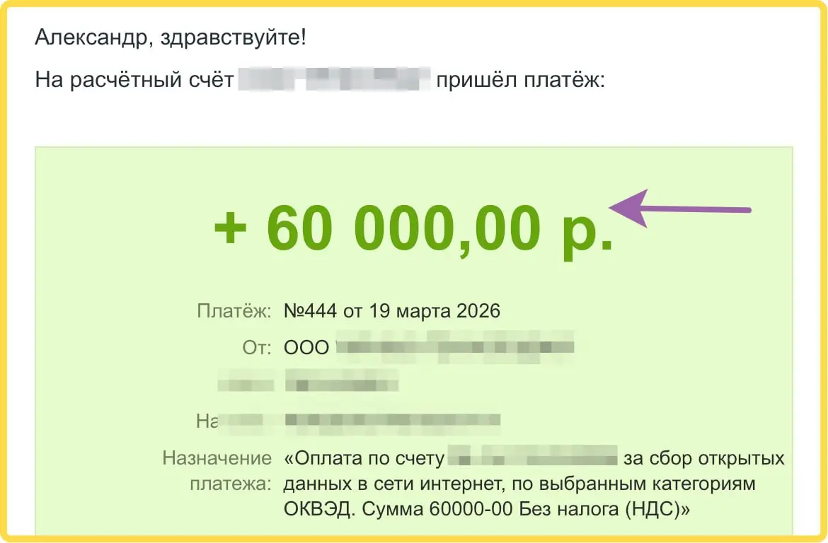 Парсинг открытых налоговых данных с последующим обогащением из Роспатента. Разовая работа, но долгая по времени. Делать будет xmldatafeed.com. | Сетка — социальная сеть от hh.ru