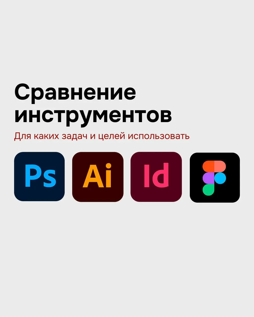 🎨 Сравнение инструментов для дизайна: Photoshop, Illustrator, InDesign и Figma
В мире дизайна существует множество инструментов, каждый из которых помогает в реализации поставленных задач | Сетка — социальная сеть от hh.ru