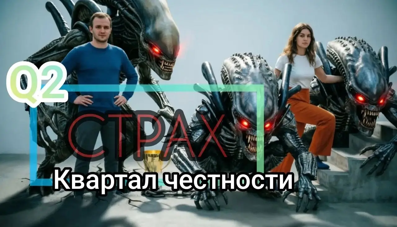 🎭 Q2- "Квартал" честности с собой: встречаемся лицом к лицу с тенью успеха и 44 страхами профессионалов
Целый квартал года буду говорить с Вами прямо, без прикрас | Сетка — социальная сеть от hh.ru