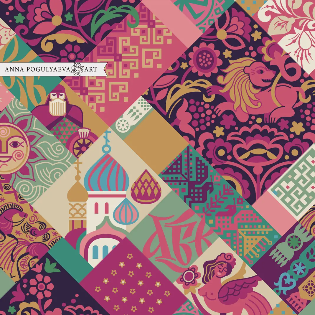 Подбор цвета в векторной иллюстрации Мой принт "Русский мир" | Сетка — социальная сеть от hh.ru