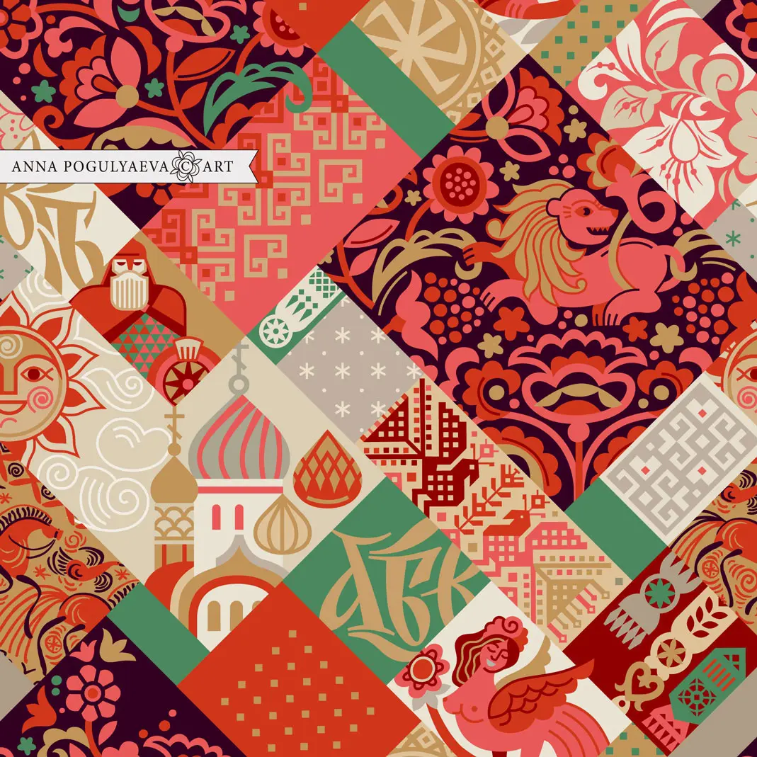 Подбор цвета в векторной иллюстрации Мой принт "Русский мир" | Сетка — социальная сеть от hh.ru