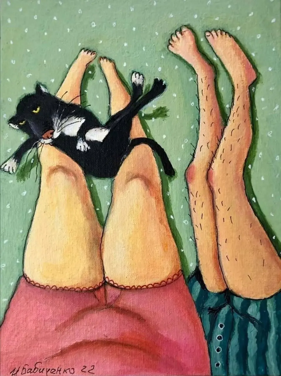 Ирина Бабиченко,
"На ком кот, тот и главный"
Воскресный #Арт@poldner #Коты@poldner | Сетка — социальная сеть от hh.ru