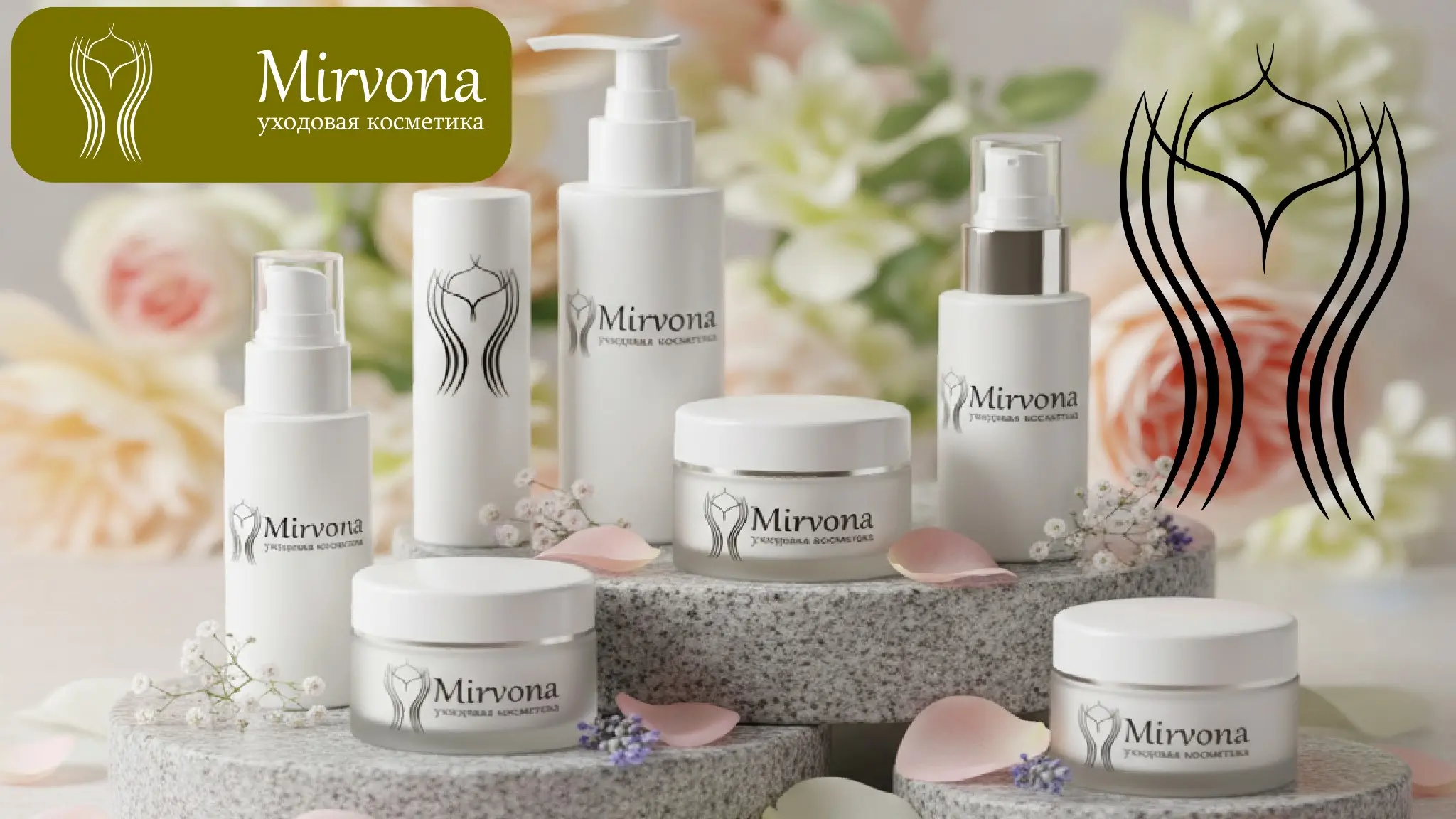 Mirvona: мягкая айдентика для косметического бренда | Сетка — социальная сеть от hh.ru