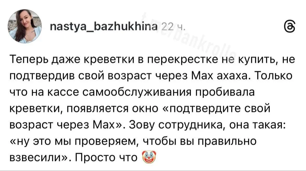 Без MAX россияне теперь не могут купить даже креветки. | Сетка — социальная сеть от hh.ru