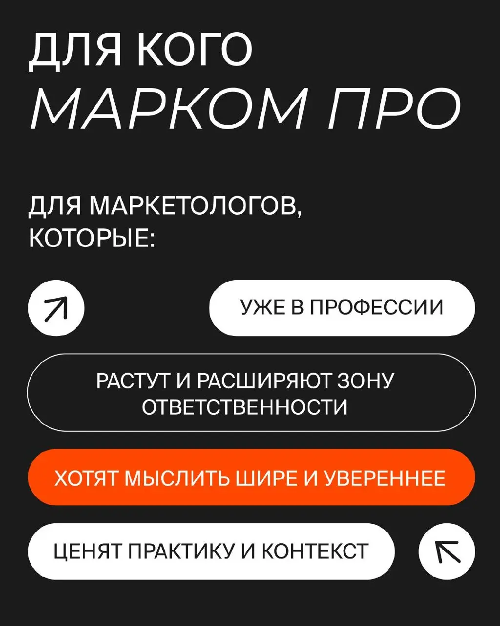 В маркетинге больше не работает модель «прошtл курс — во всем разобрался».
Рынок меняется быстрее, чем учебные программы. Инструменты устаревают быстрее, чем мы успеваем к ним привыкнуть | Сетка — социальная сеть от hh.ru