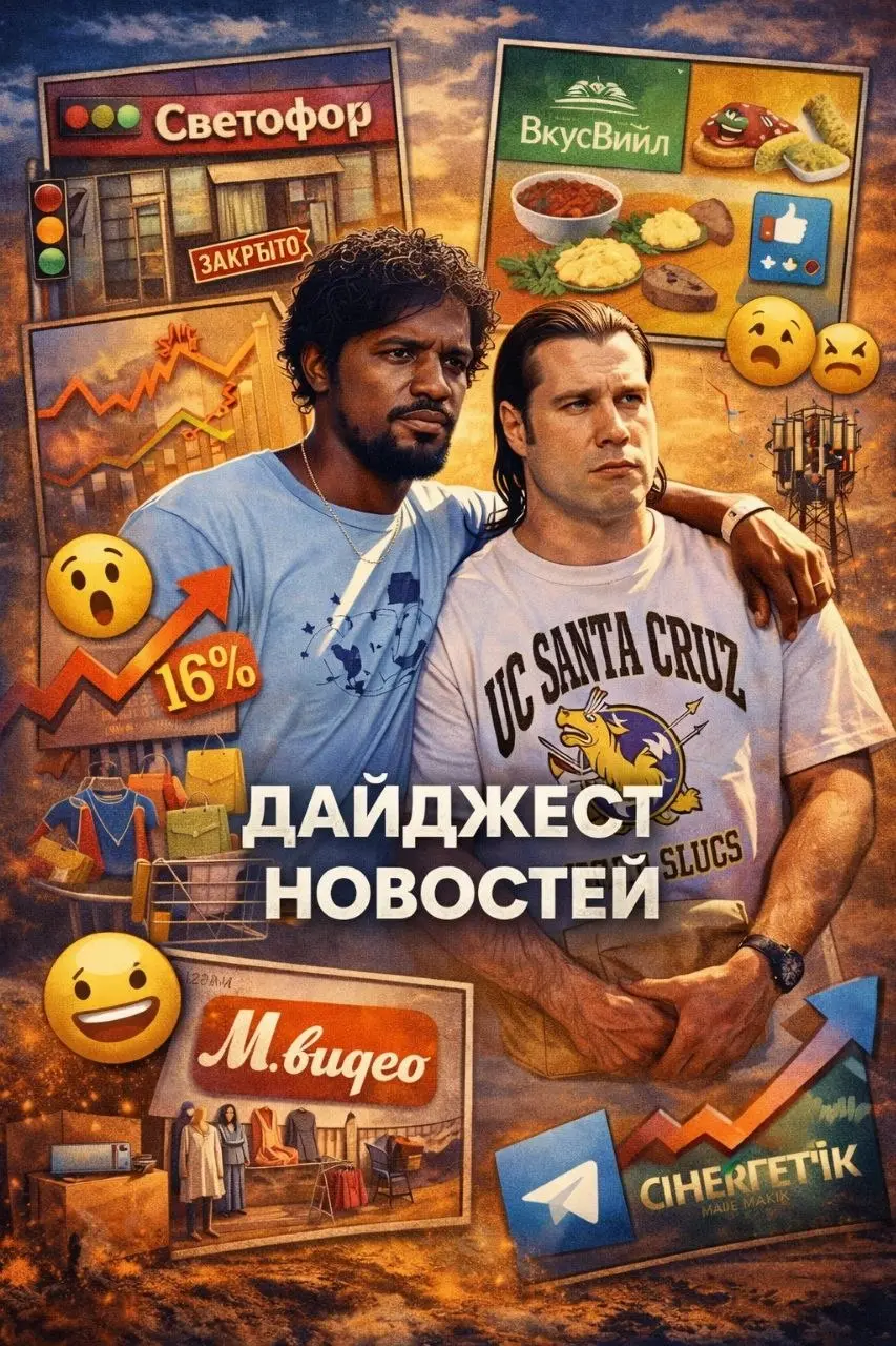 Недельный дайджест новостей
🚥 «Светофор» закрыл больше 300 торговых точек. Светофор, когда ты закроешь все свои стремные магазины?
Источник
🛒 ВкусВилл выпустил рекламный ролик без рекламного шума | Сетка — социальная сеть от hh.ru