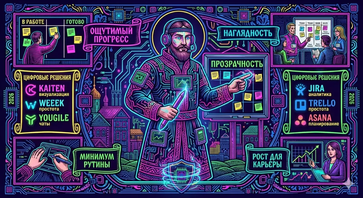 Скрам-инструменты 2026: от стикера на стене до облака | Сетка — социальная сеть от hh.ru