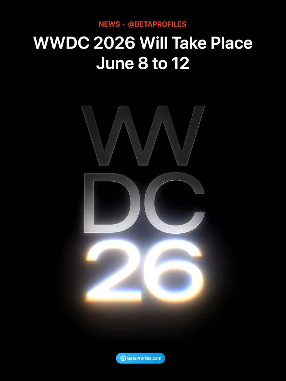 Apple has just announced that WWDC26 will take place from June 8 to 12.
This year’s keynote will take place on June 8 at 10:00 AM Pacific Time | Сетка — социальная сеть от hh.ru