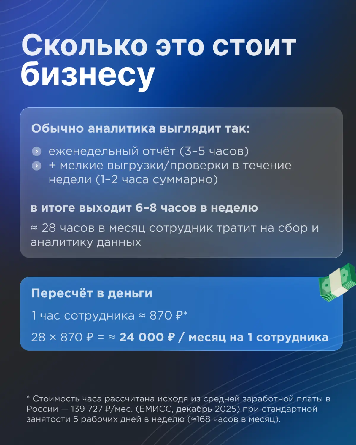 Сколько на самом деле стоит ручная аналитика | Сетка — социальная сеть от hh.ru