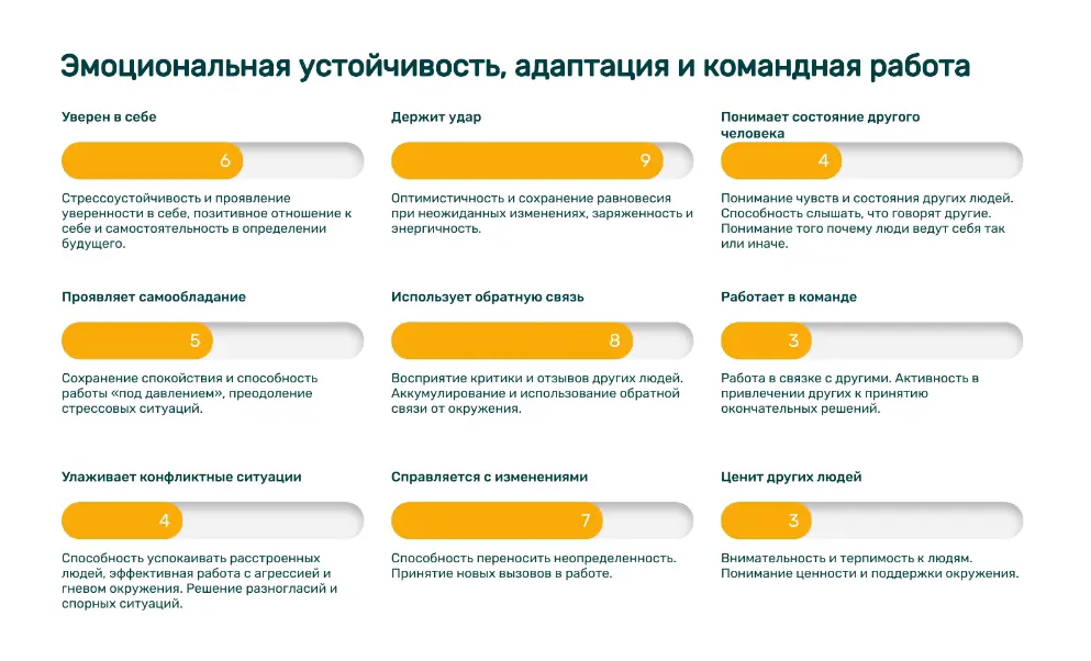 Гибкость, адаптивность, стрессоустойчивость | Сетка — социальная сеть от hh.ru