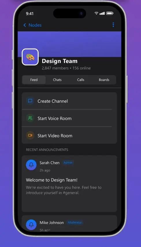 Дизайн Telegram Nodes | Сетка — социальная сеть от hh.ru