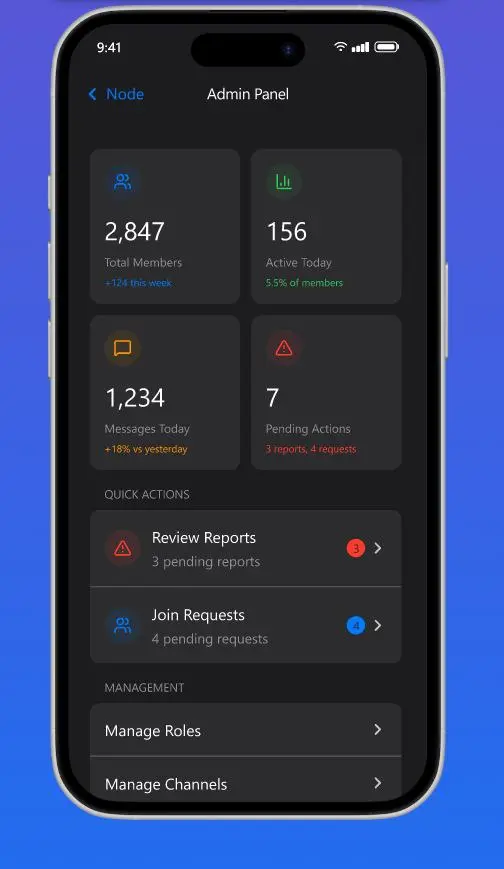 Дизайн Telegram Nodes | Сетка — социальная сеть от hh.ru
