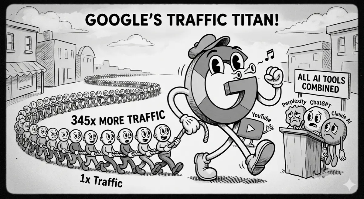 Google всё ещё отправляет в 345 раз больше трафика | Сетка — социальная сеть от hh.ru