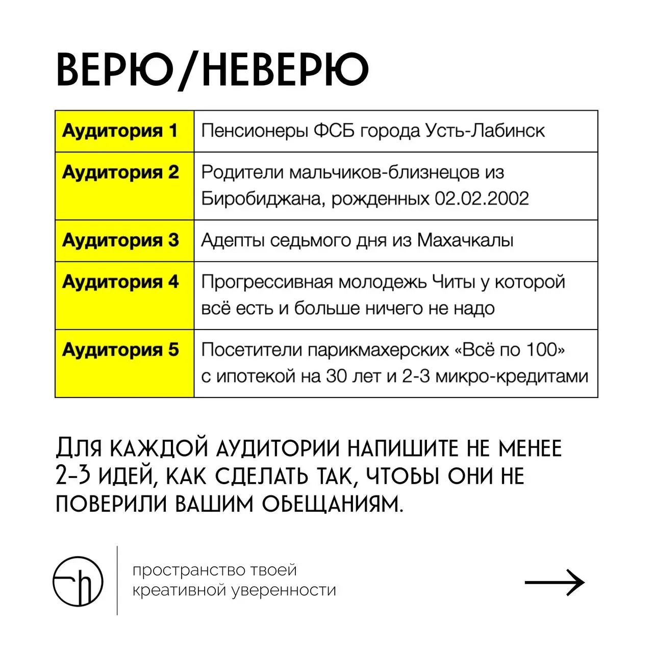 Челлендж какбыпренёров, день третий, экватор. Пишите идеи в комментариях, продержитесь ещё три дня, и ваша неуверенность пройдёт. Наверно.
#10идейвдень by @creativehappens | Сетка — социальная сеть от hh.ru