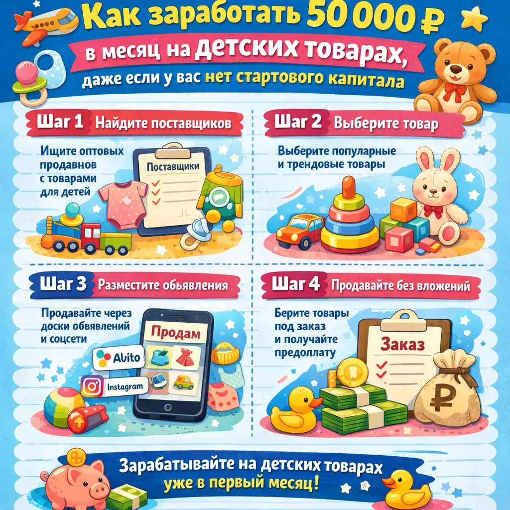 Как заработать 50 000 ₽ в месяц на детских товарах | Сетка — социальная сеть от hh.ru