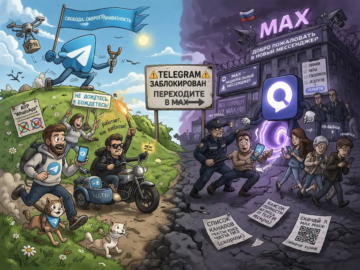 Блокировка telegram. Переход в Max | Сетка — социальная сеть от hh.ru