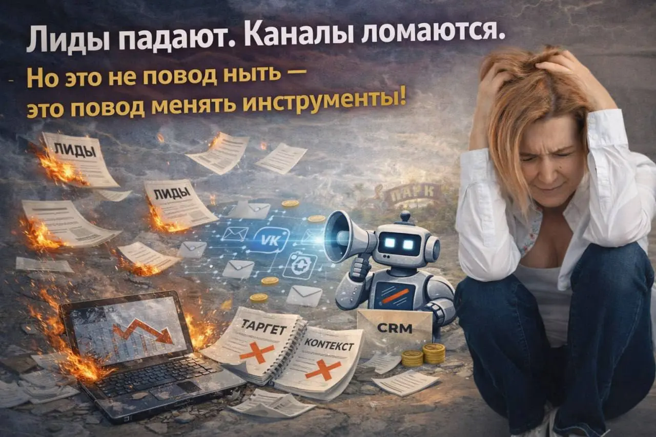 Меняется рынок - меняйте оффер! Кризис- не повод ныть — это повод менять инструменты!
Последние месяцы я всё чаще слышу от маркетологов парков одну и ту же фразу: «Лидов стало меньше | Сетка — социальная сеть от hh.ru