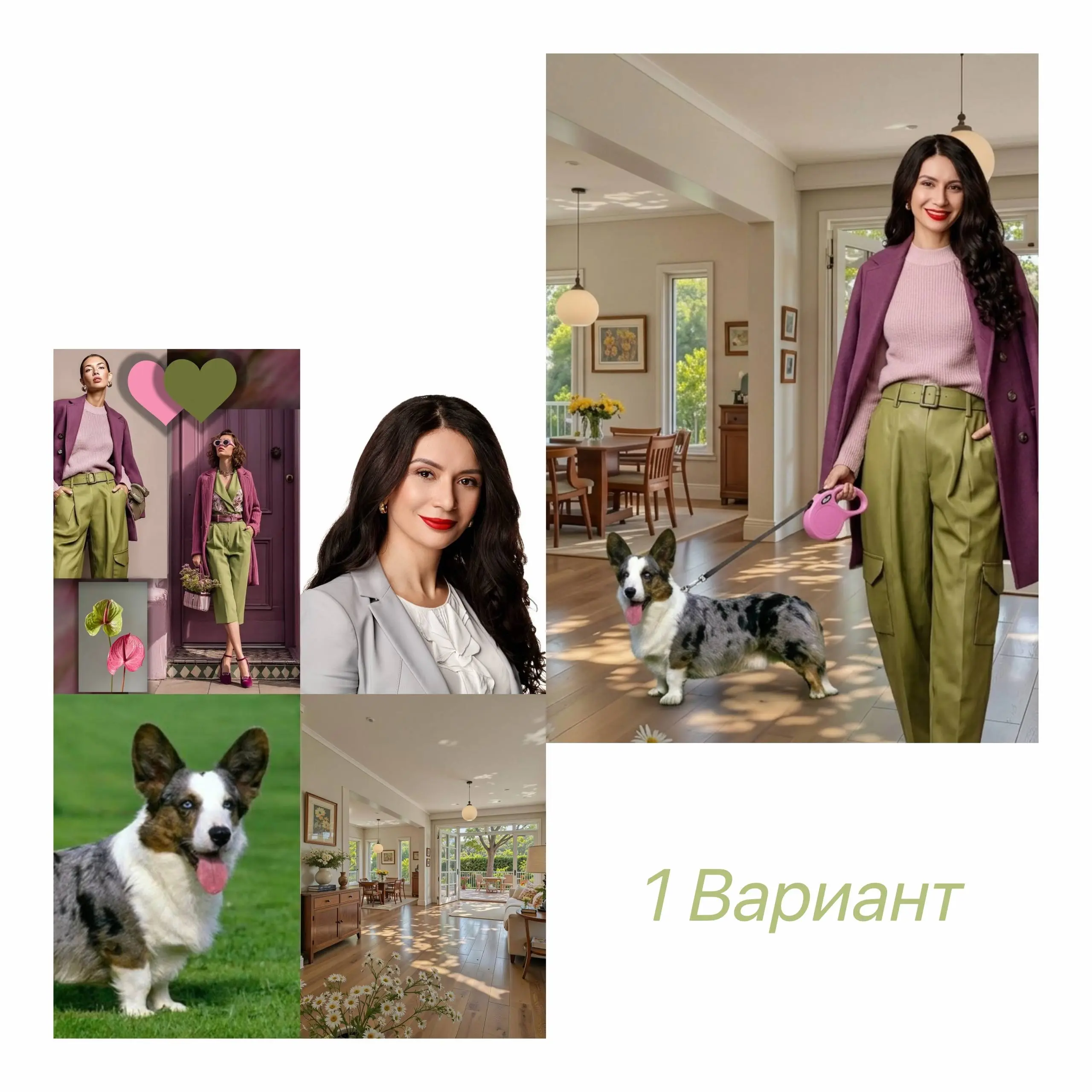 Рецепт хорошего изображения, любого макета: ингредиенты.
NanoBanana. Возьми за основу девушку с изображения 1, лук и одежду с изображения 2, собаку с изображения 3 | Сетка — социальная сеть от hh.ru