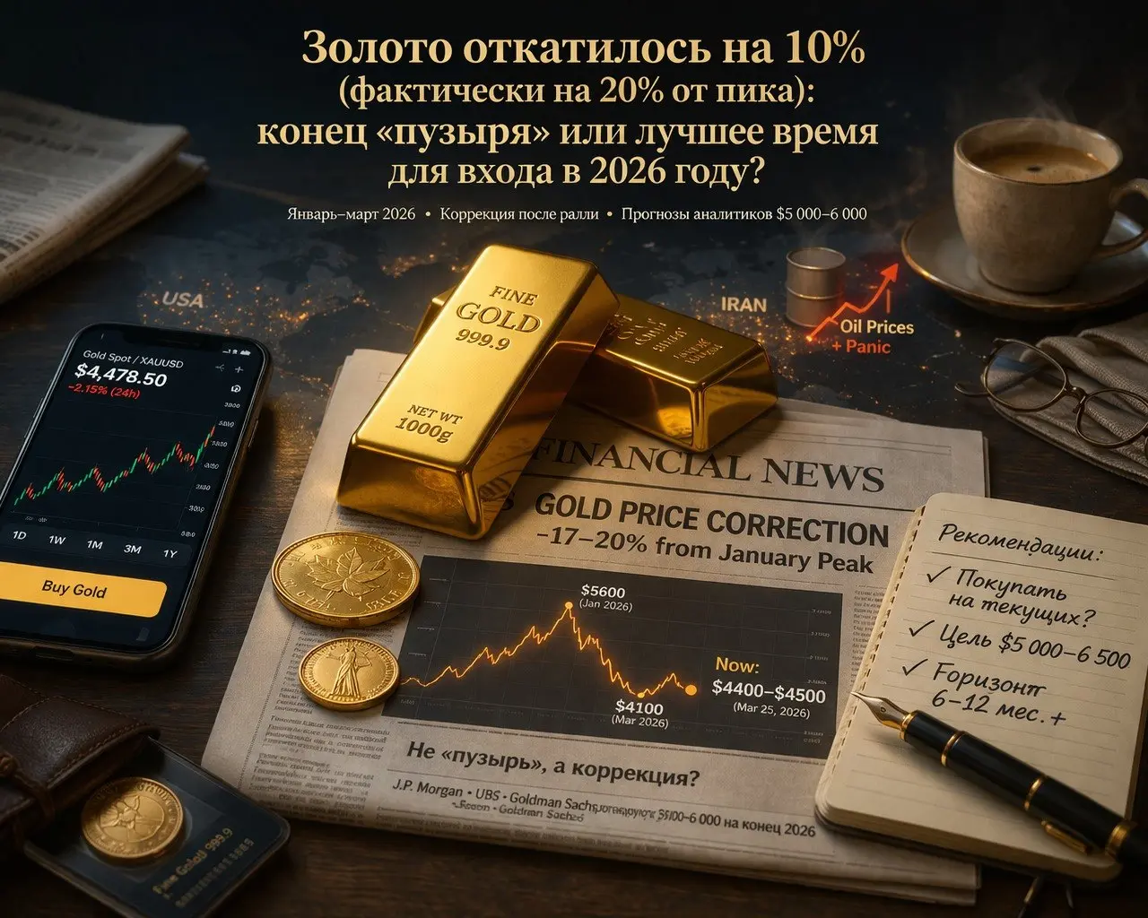 Золото откатилось на 10%: конец «пузыря» или лучшее время для входа в 2026 году?
#трейдинг #золото #обучение #аналитика #мнение | Сетка — социальная сеть от hh.ru