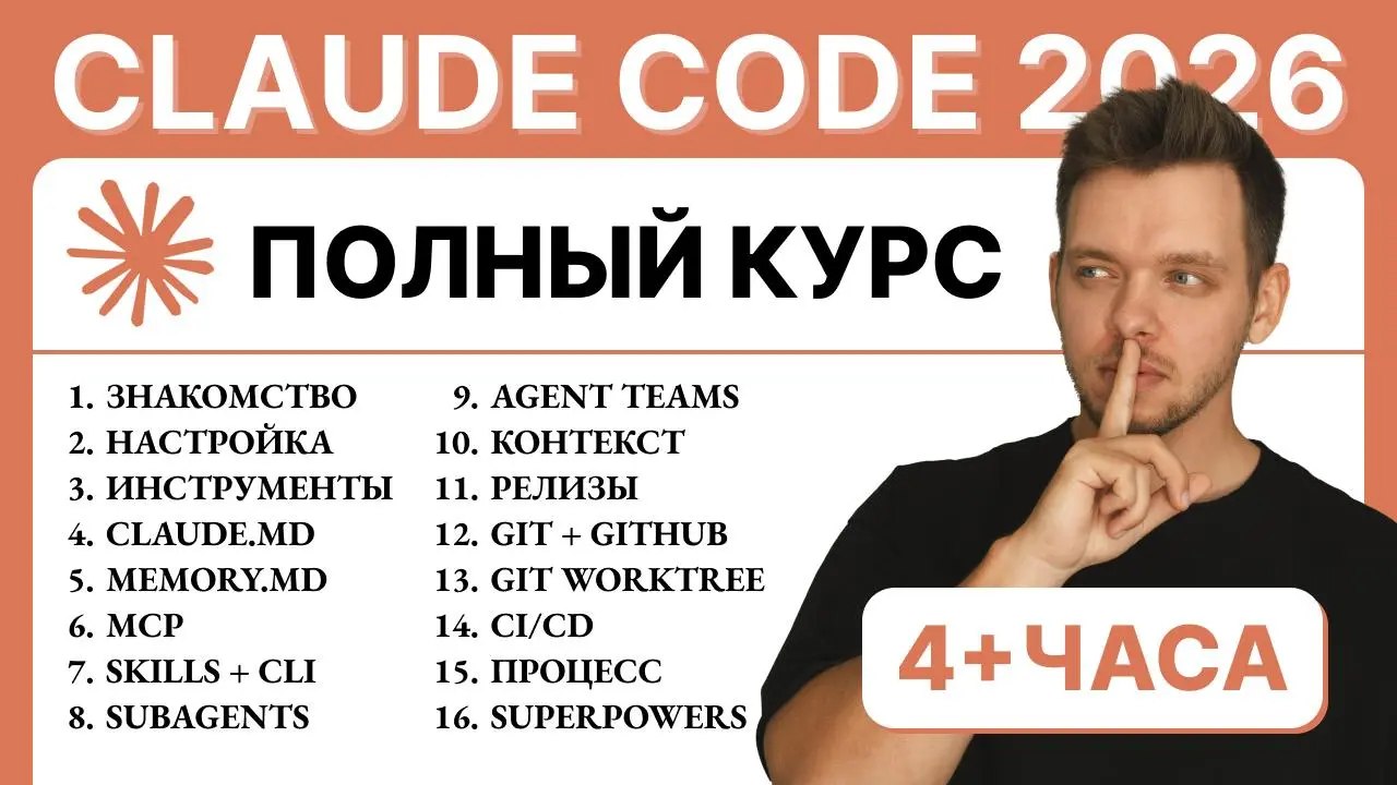 Ванюша выложил полный гайд по Claude Code
У кого FOMO и не знаете с чего начать — начните выходные с его ЧЕТЫРЕХЧАСОВОГО видоса
https://www.youtube | Сетка — социальная сеть от hh.ru