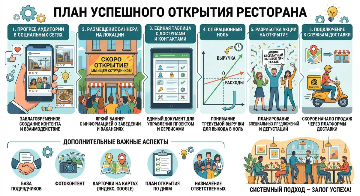 Открытие ресторана — это сложный и многогранный процесс, который требует тщательной подготовки и планирования. Выделю основные моменты
1 | Сетка — социальная сеть от hh.ru