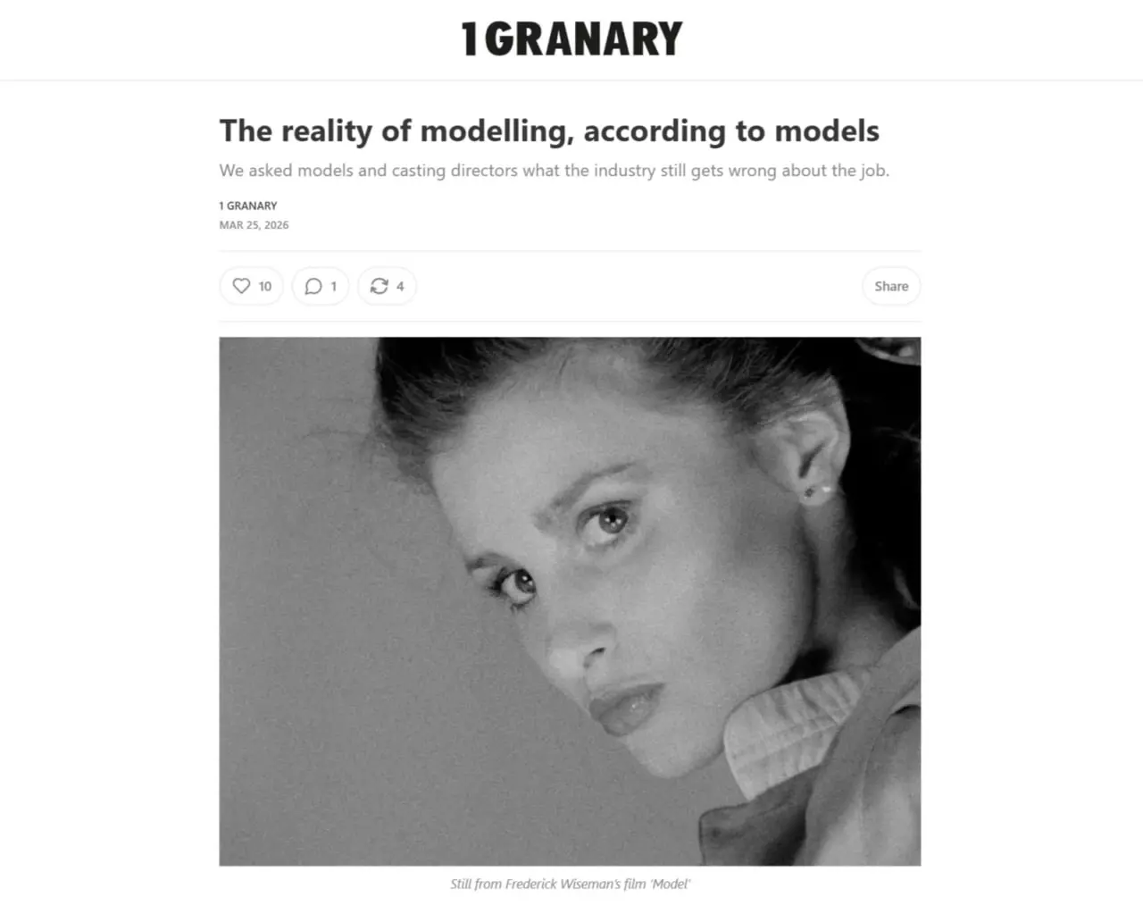 Как вы думаете, чего еще мы не знаем о моделинге?
Такой вопрос 1 Granary задали моделям и кастинг-директорам, и не нашли в их ответах ничего нового: сегодня индустрия по-прежнему держится на спонтанны... | Сетка — социальная сеть от hh.ru