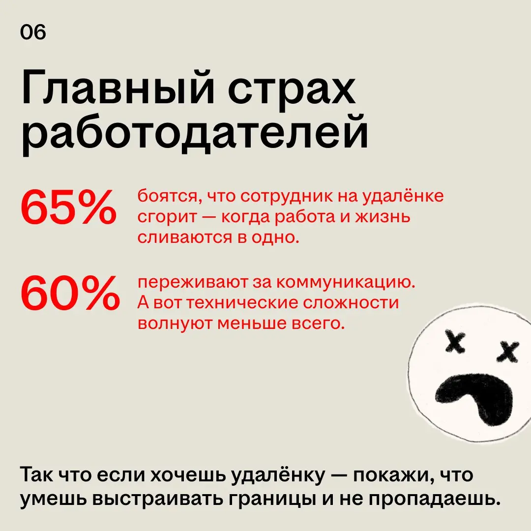 Наш админ лично кайфует от удалёнки — особенно за возможность послеобеденного сна 🤌🏻
Если завидуешь ему и уже поглядываешь на вакансии с пометкой «на удалёнке» — вот цифры, которые помогут тебе принят... | Сетка — социальная сеть от hh.ru