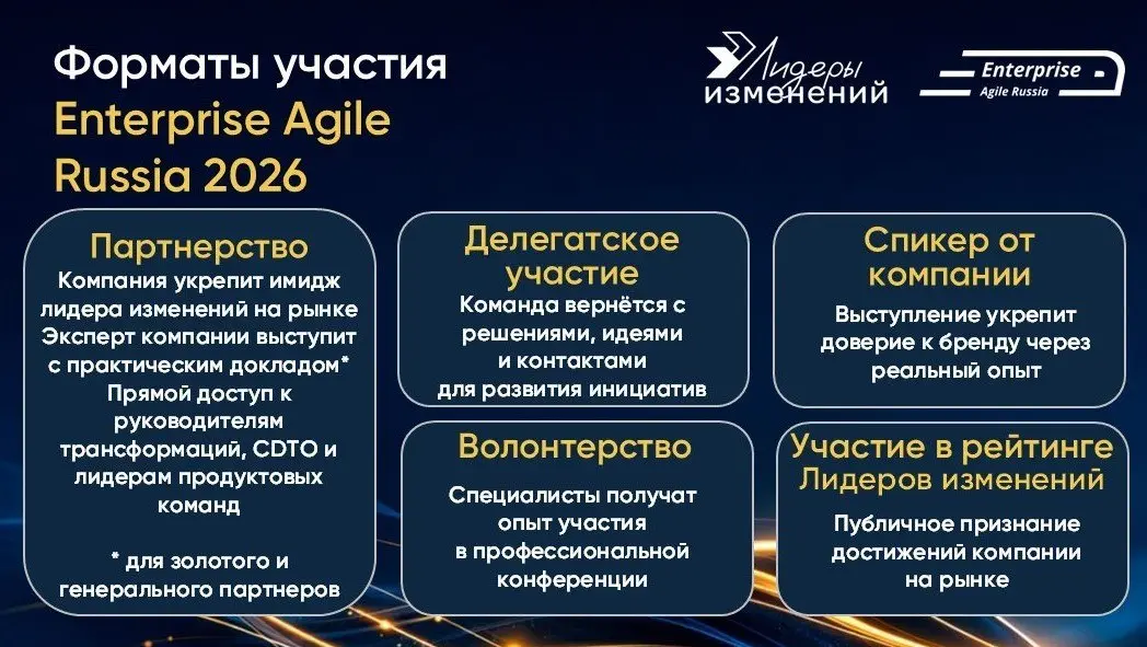 Конференция Enterprise Agile Russia — это концентрация опыта по ускорению крупных компаний | Сетка — социальная сеть от hh.ru