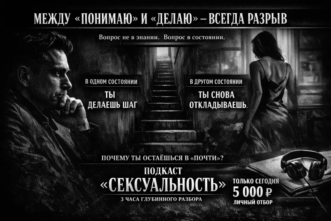 Вы все понимаете и почти делаете, но в последний момент что-то съезжает
Не потому что не хотите, а потому что в этот момент у Вас меняется состояние
И это тот самый момент, где теряются возможности
Ко... | Сетка — социальная сеть от hh.ru