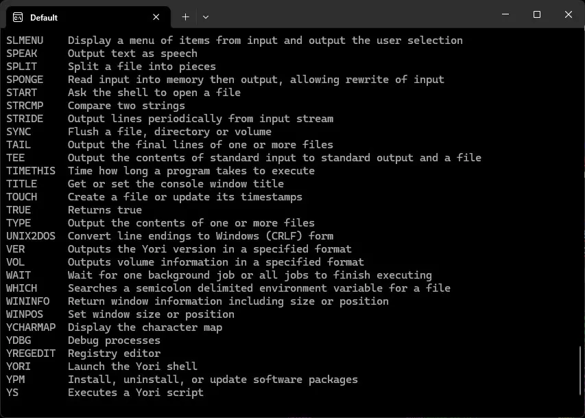 Yori - гибкая командная оболочка для Windows, как Bash | Сетка — социальная сеть от hh.ru