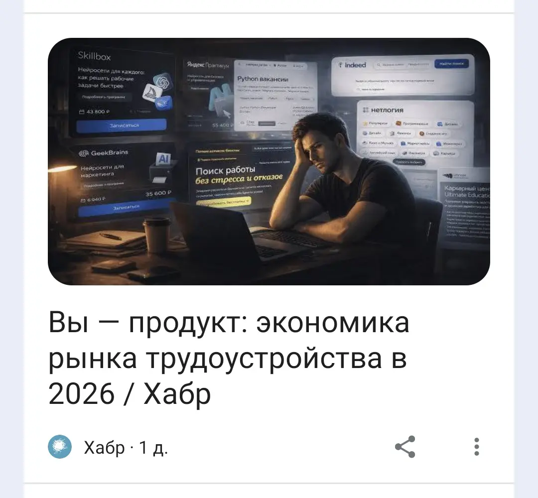 Изобилие привело к краху | Сетка — социальная сеть от hh.ru