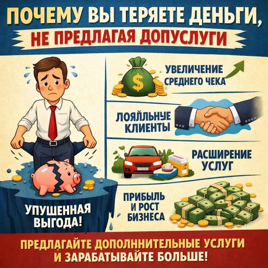 Почему вы теряете деньги, не предлагая допуслуги | Сетка — социальная сеть от hh.ru