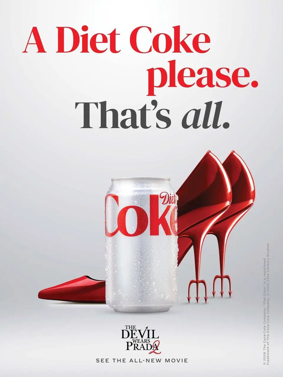 Diet Coke заколлабилась с Дьявол носит Prada 2 и выпустила специальную «худую» баночку прямо для съемок в фильме | Сетка — социальная сеть от hh.ru