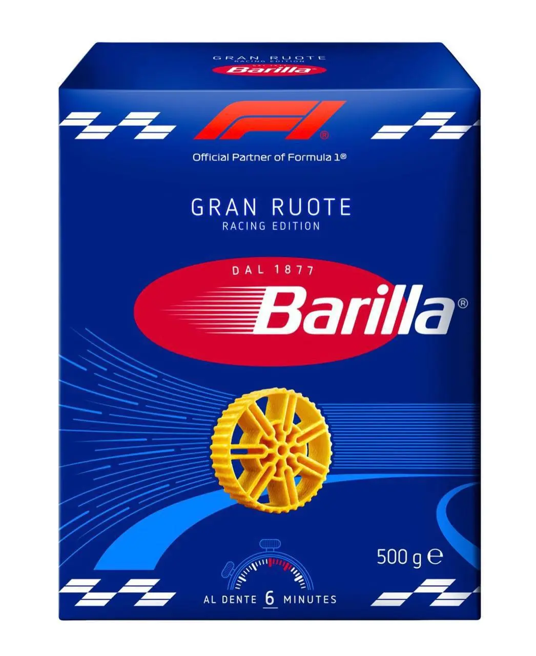 Barilla выкатила макароны в форме колес, в качестве официального партнера F1. Главный посыл — совместный прием пищи может объединять людей так же, как и спортивное событие | Сетка — социальная сеть от hh.ru