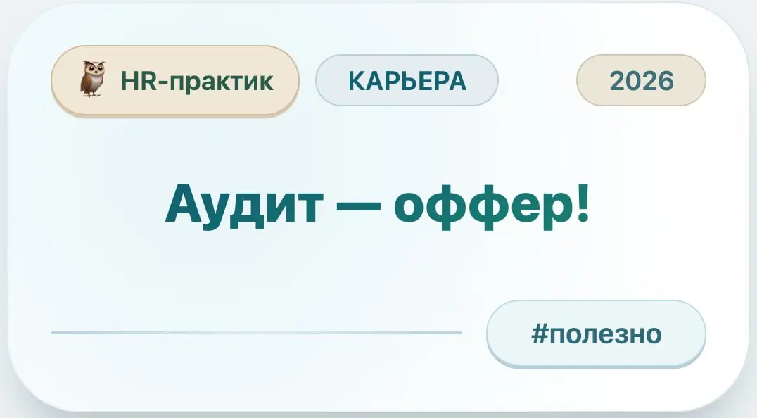 Аудит — оффер✨️ | Сетка — социальная сеть от hh.ru
