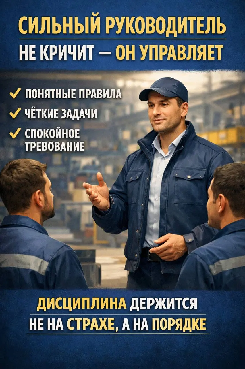 Чем сильные руководители смен отличаются от тех, кто держит всё на крике?
После прошлого поста возникает нормальный вопрос:
если не криком, то как тогда держать порядок на площадке?
На практике сильны... | Сетка — социальная сеть от hh.ru