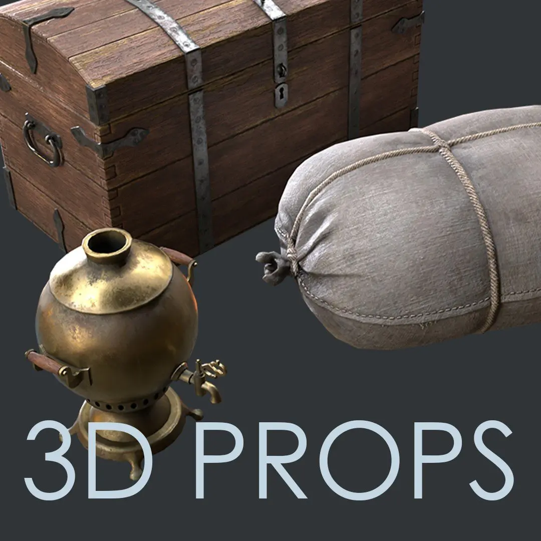 3D Пропсы: Самовар, Сундук & Мешок | Сетка — социальная сеть от hh.ru