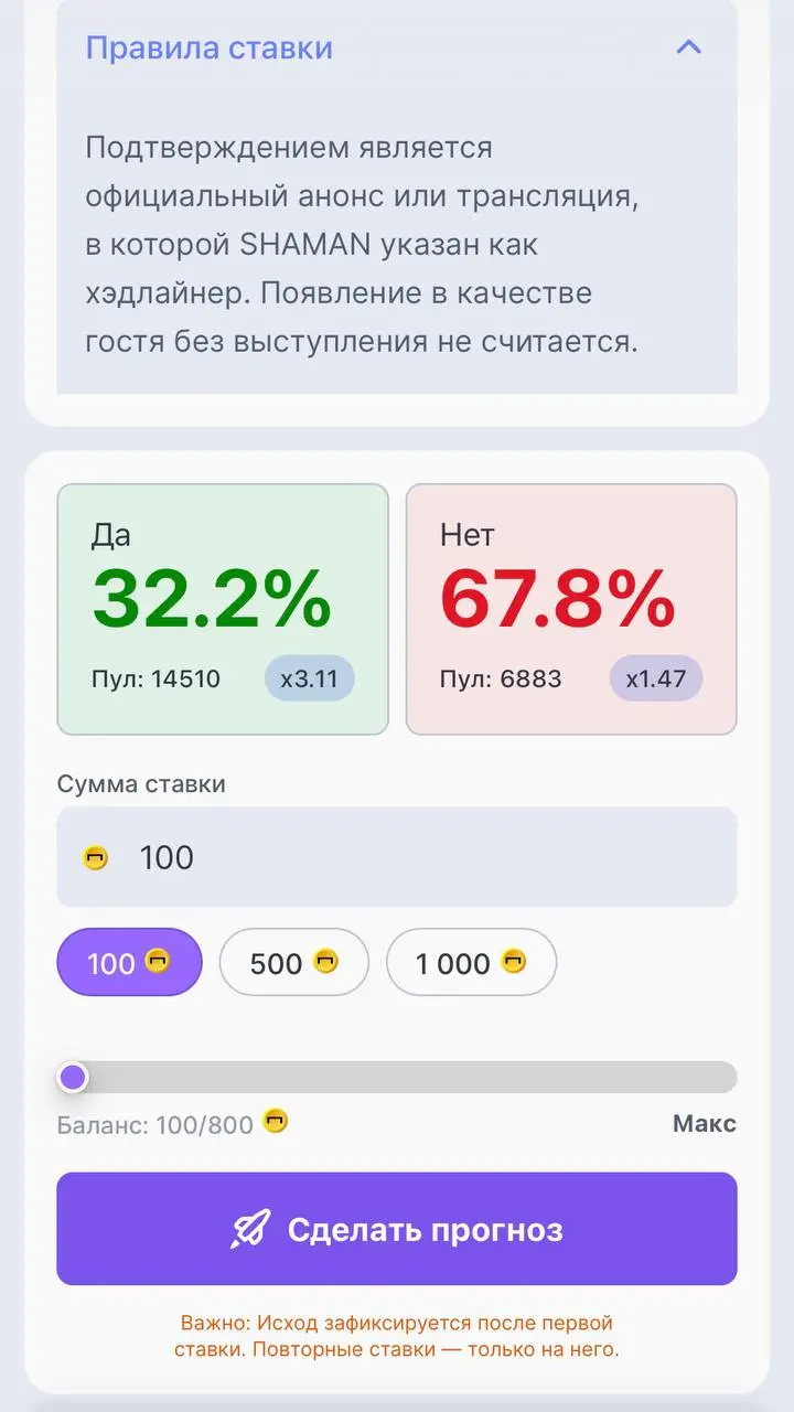 💣 Лига Ставок запустила платформу прогнозов Liga Market!
Это не шутка, а бесплатный и легальный (!) аналог Polymarket | Сетка — социальная сеть от hh.ru