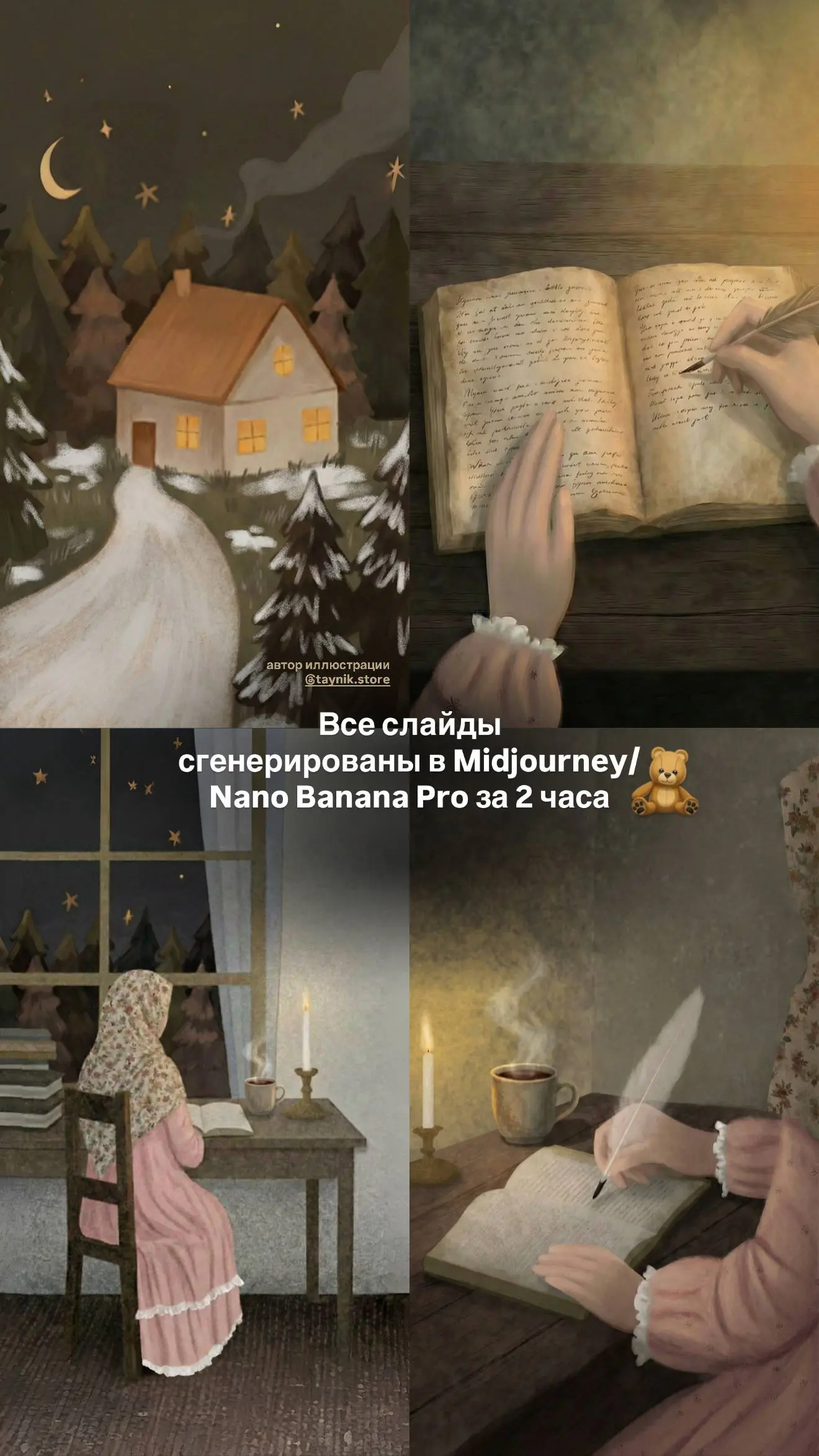 Проект для Taynik.store 🧸
Генерация для конкурсного проекта:

без музыки
без лиц

В создании использовались нейросети: Midiorney редактор, GPT 5, midiorney видео, генератор звуков, Nano Banana Pro | Сетка — социальная сеть от hh.ru
