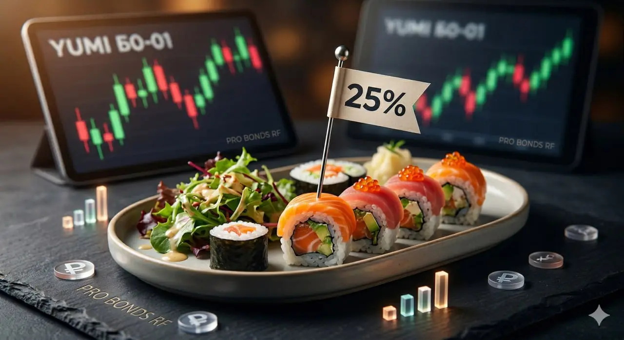 🍣 Йуми БО-01: 25% годовых на роллах и салатах — стоит ли подавать к столу инвестора?
На сцену выходит новый игрок — ООО «Йуми», московский производитель готовых блюд для федеральных ритейл-сетей | Сетка — социальная сеть от hh.ru