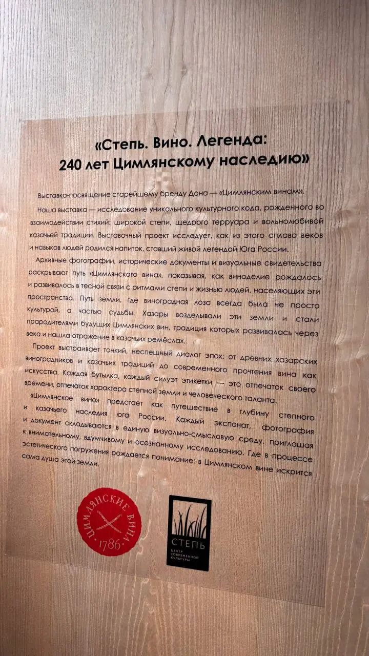 Заглянули с другом на выставку «Цимлянских вин» в Степи. Современно, атмосферно. 🍷 🖼️ | Сетка — социальная сеть от hh.ru