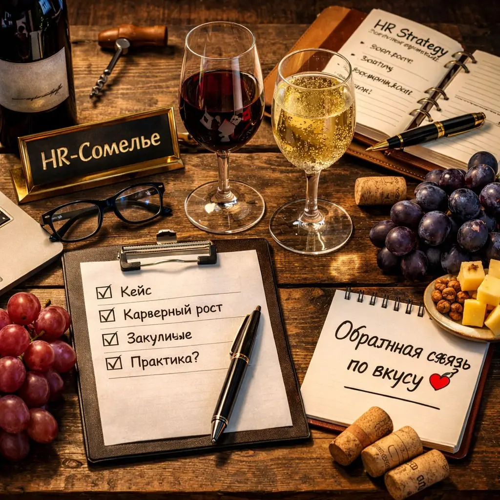 Поймала себя на мысли как HR-сомелье 🍷
Я тут аккуратно «разливаю» для вас контент:
где-то про карьеру с нотками роста,
где-то — про рынок с лёгкой горчинкой реальности,
иногда добавляю игристого лично... | Сетка — социальная сеть от hh.ru