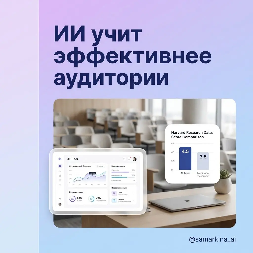 Что, если ИИ уже учит эффективнее классической аудитории?
Именно это показало Гарвардское исследование с рандомизированным контролируемым дизайном | Сетка — социальная сеть от hh.ru