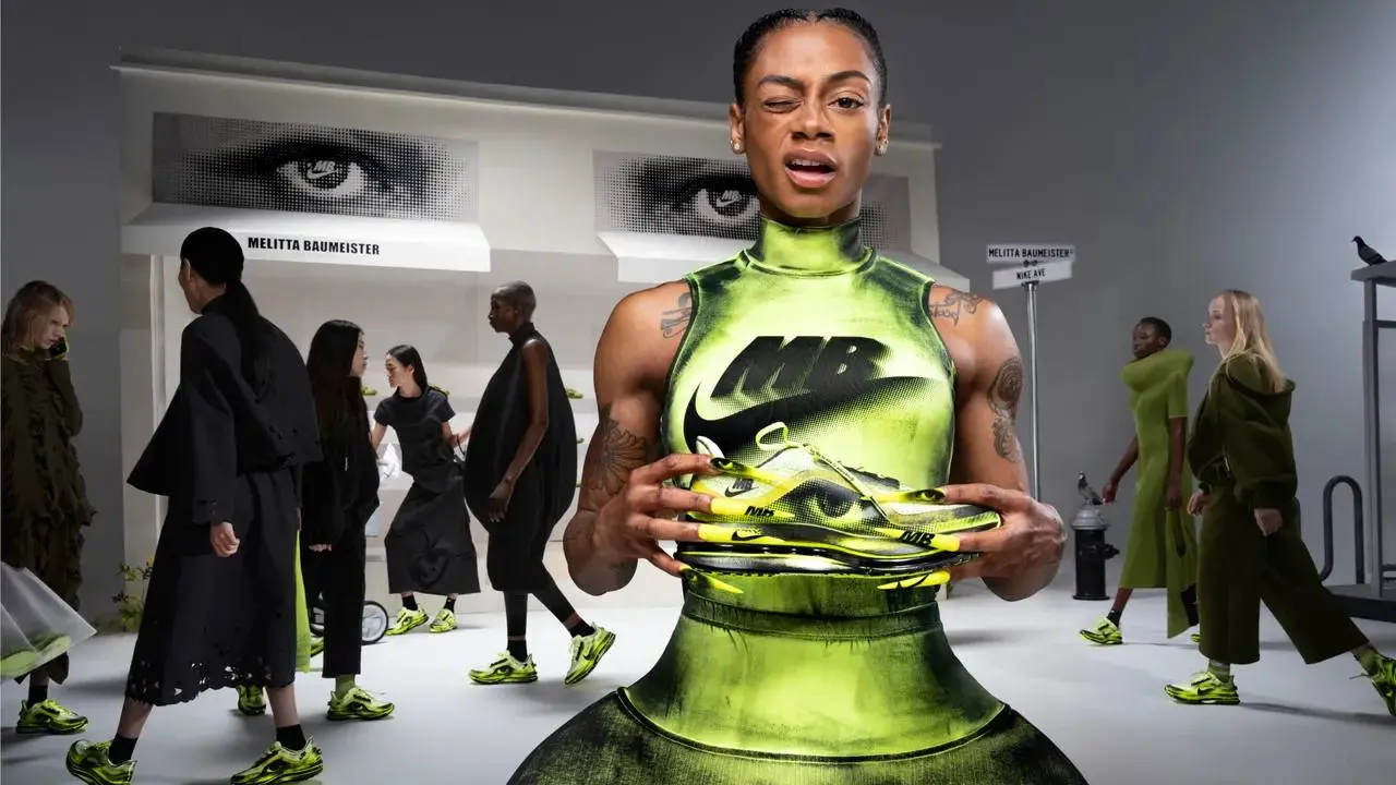 Nike заколлабился с дизайнером из мира высокой моды Мелиттой Баумейстер.
На первый взгляд — обычный коллаб. Но нет | Сетка — социальная сеть от hh.ru