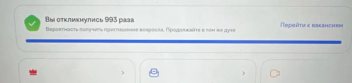 💥 993 отклика на вакансии — и я всё ещё в игре! | Сетка — социальная сеть от hh.ru