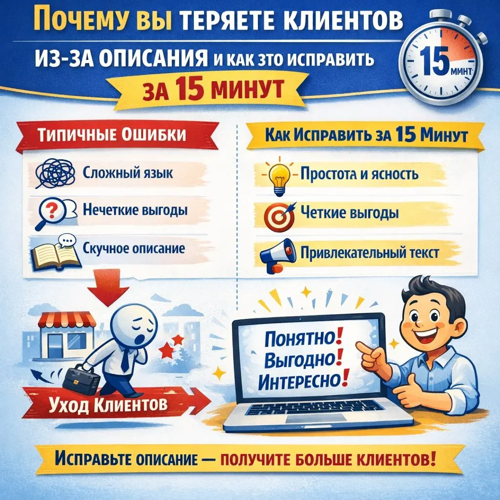 Почему вы теряете клиентов из-за описания | Сетка — социальная сеть от hh.ru