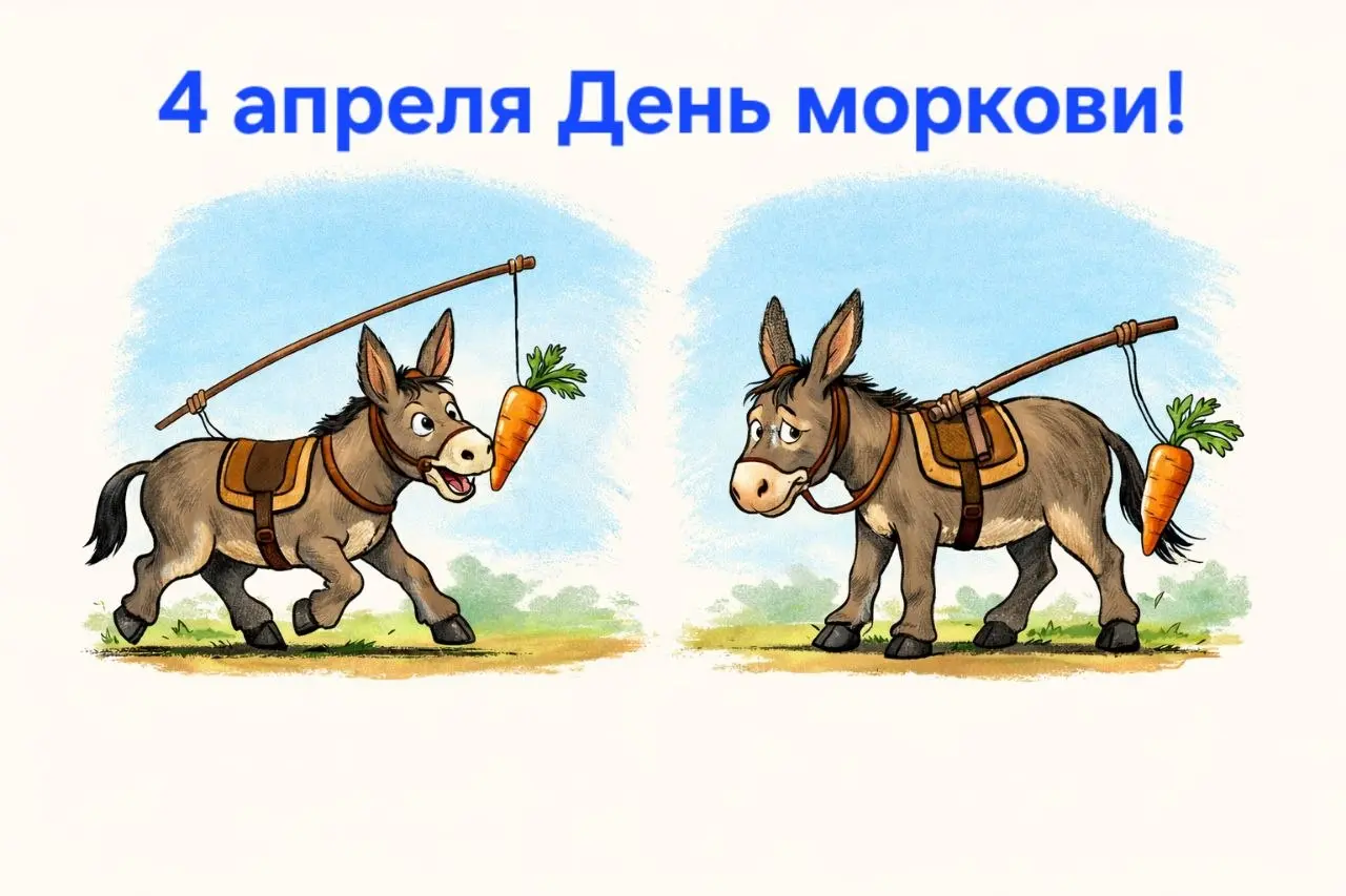 День моркови и про нас)))
Сегодня, оказывается, день моркови.
И я поймала себя на мысли, что на работе у многих есть своя «морковка».
Та самая, за которой мы идём.
Иногда она висит впереди | Сетка — социальная сеть от hh.ru